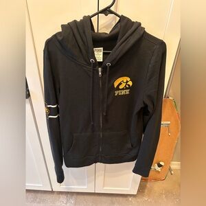 Victoria’s Secret Pink Iowa Hawkeyes sequin Collegiate zip up sweatshirt